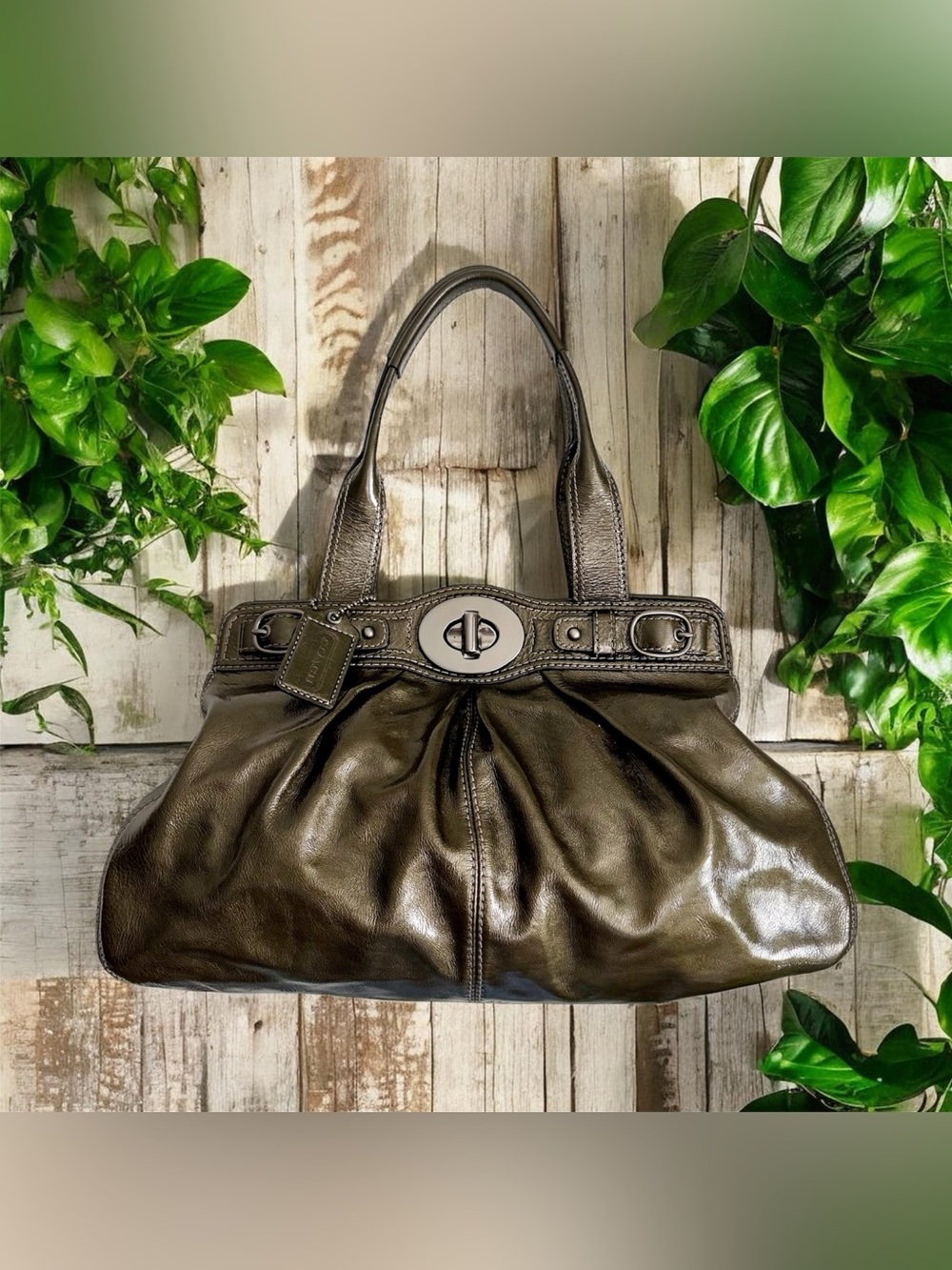 Vintage Coach Ergo Pleated Leather Tote from the Ergo Collection